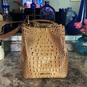 Brahmin Leather Bucket Shoulder Bag NWOT